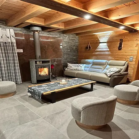 Magnificent Wooden With Sauna Chalet